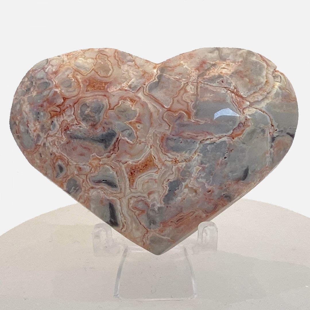 Crazy Lace Agate Heart #2