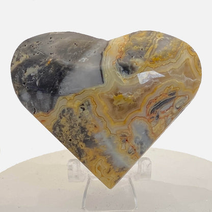 Crazy Lace Agate Heart #3