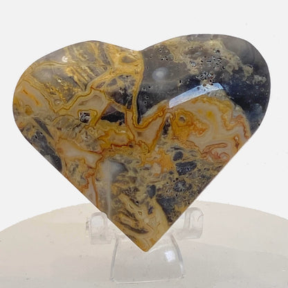 Crazy Lace Agate Heart #3