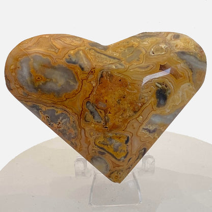 Crazy Lace Agate Heart #4