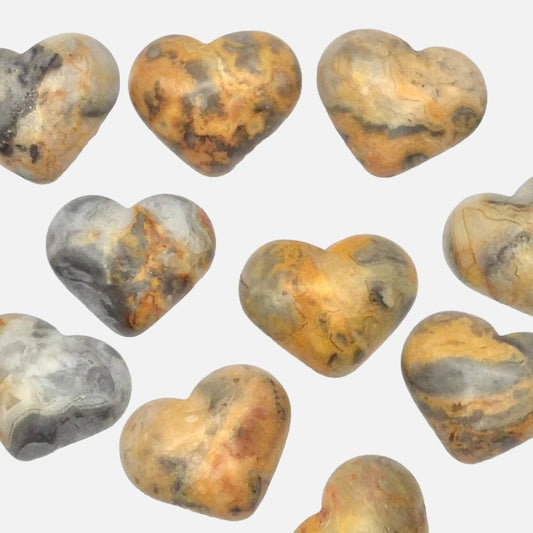 Crazy Lace Agate Heart - Small