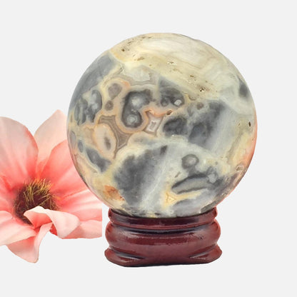 Crazy Lace Agate Sphere #1