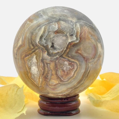 Crazy Lace Agate Sphere #2