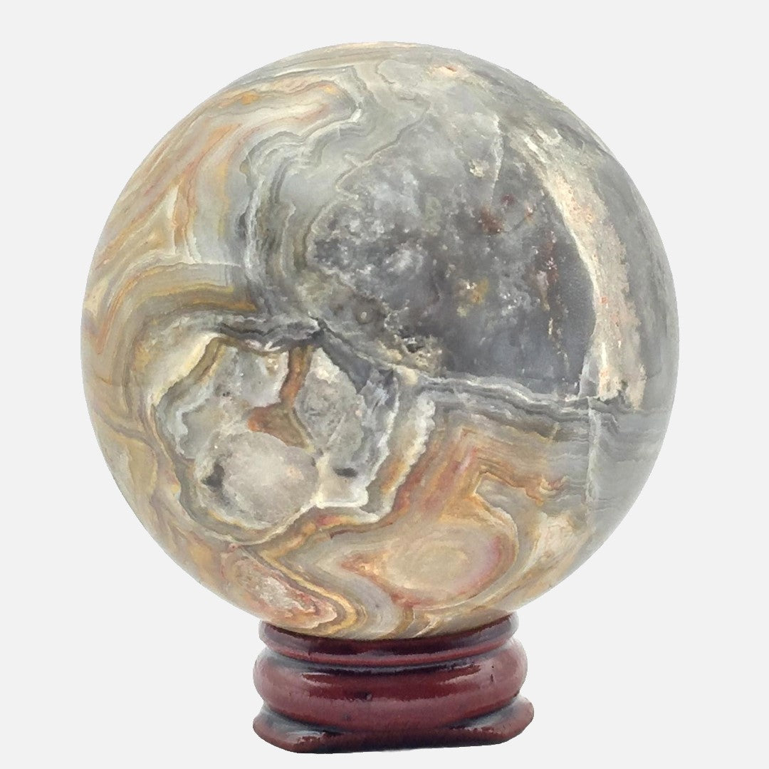 Crazy Lace Agate Sphere #2