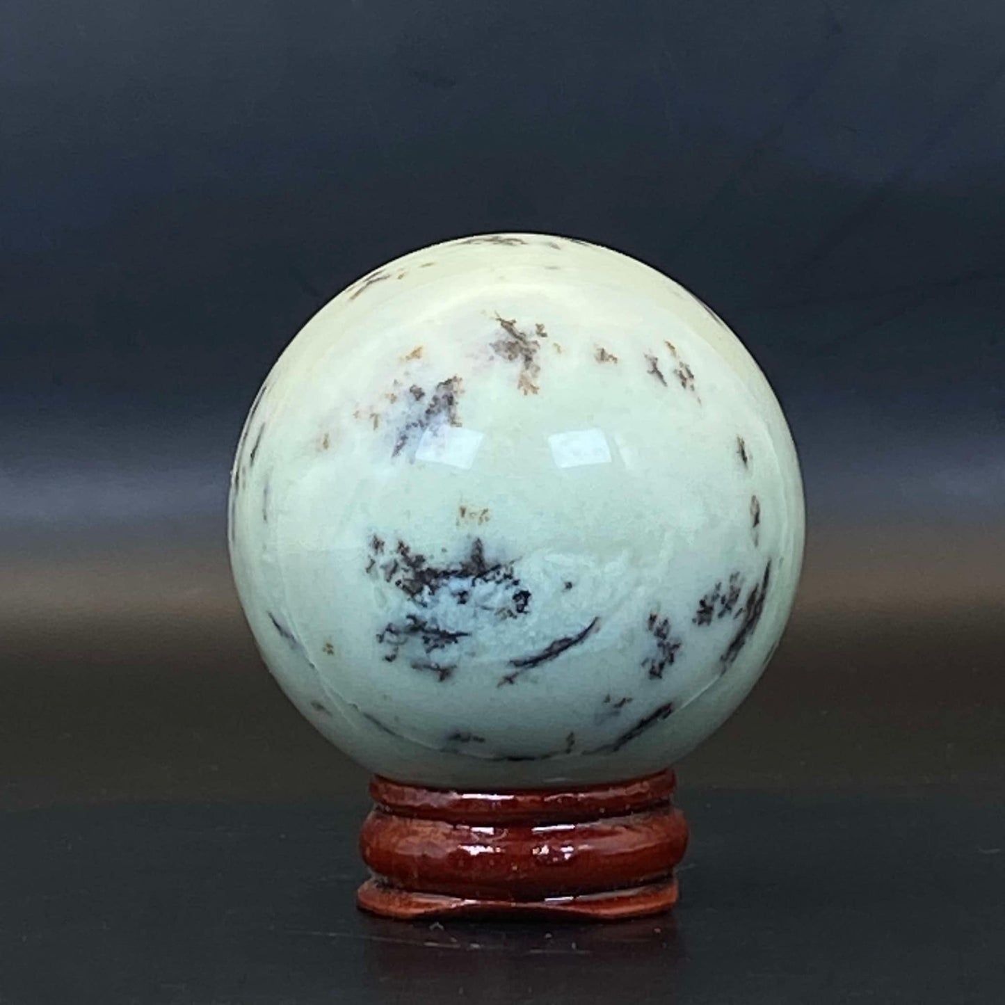 Dendritic Green Opal Sphere #1