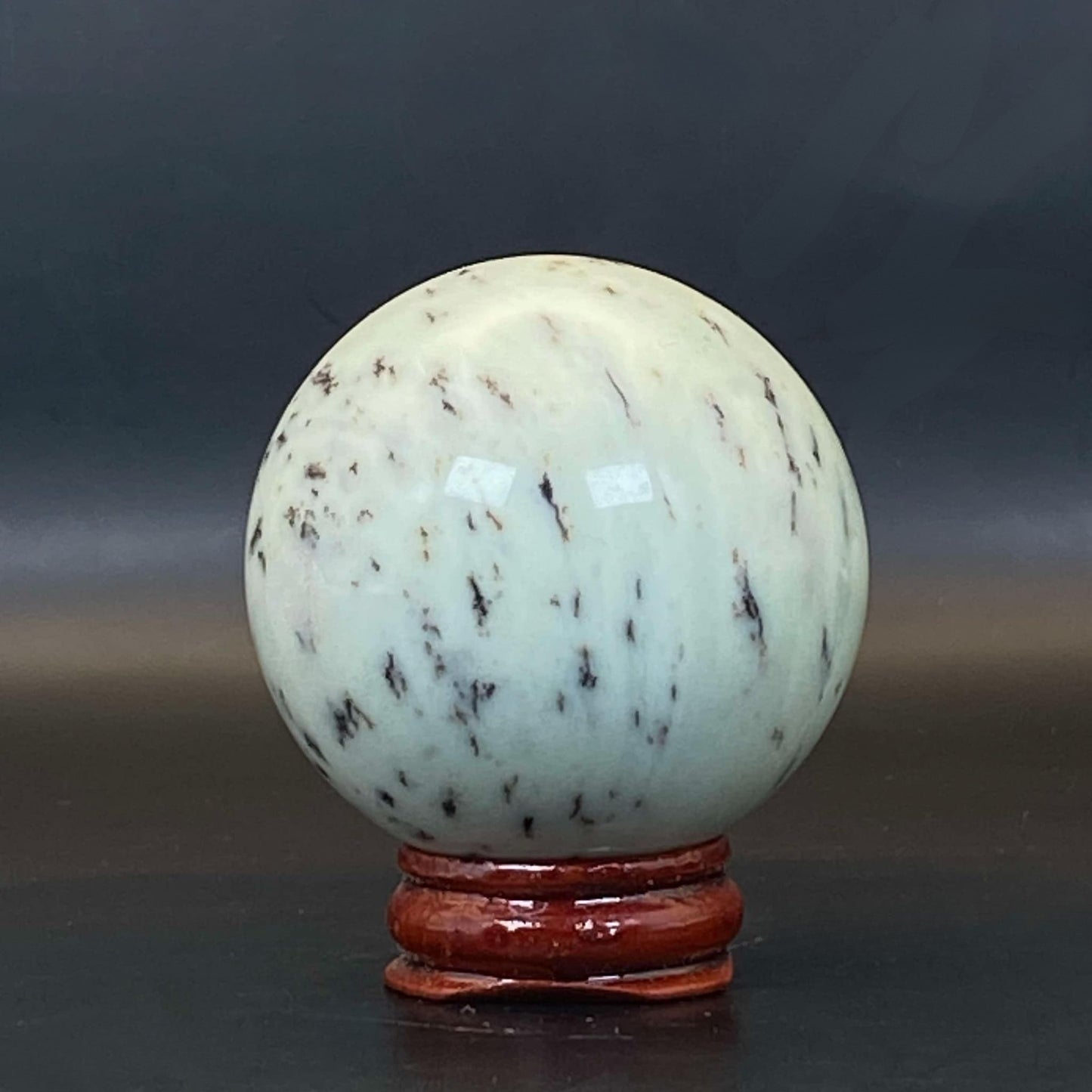 Dendritic Green Opal Sphere #1