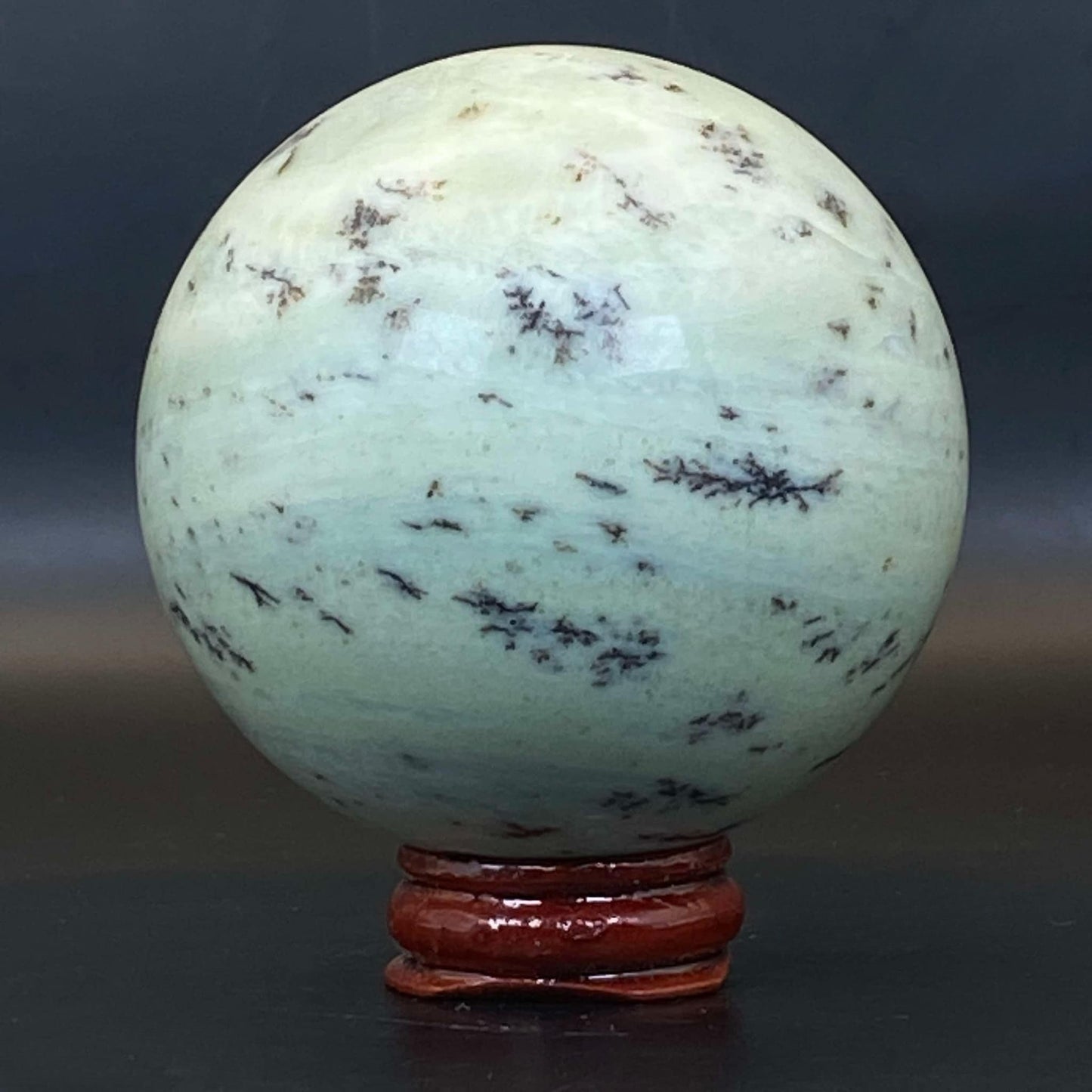 Dendritic Green Opal Sphere #3