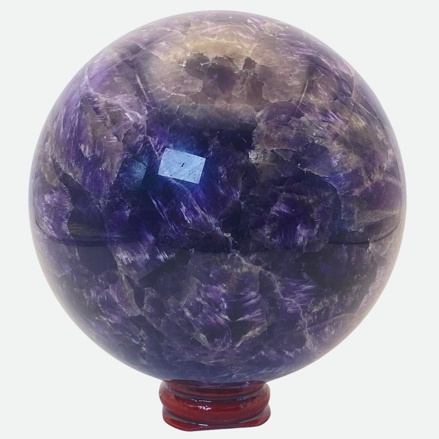 Dream Amethyst with Mexican Agate Sphere #3 - Large