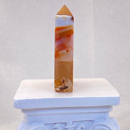 Druzy Carnelian Short Slim Tower #1