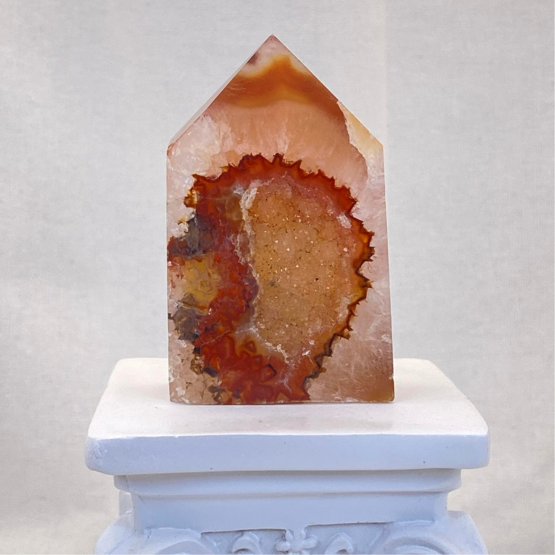 Druzy Carnelian Short Slim Tower #3