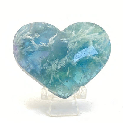 High-Grade Feather Fluorite Heart #3