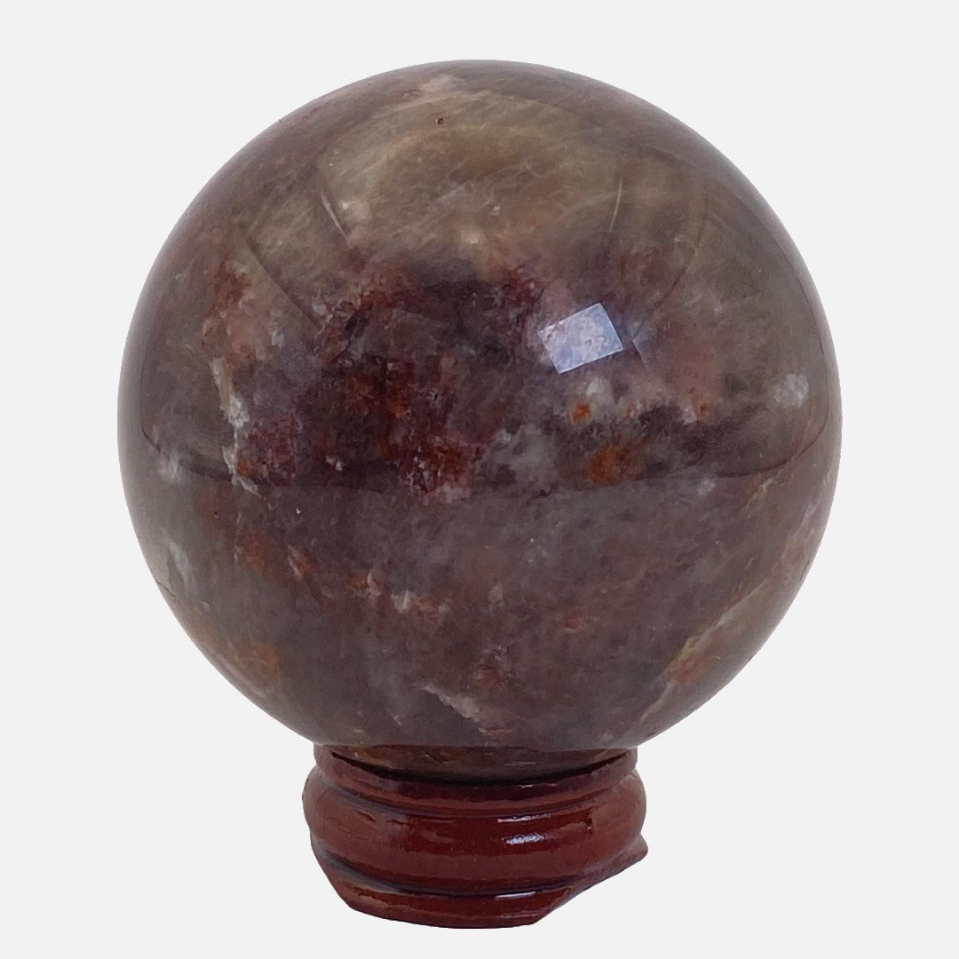 Fire Quartz Sphere #1 - Deep Red