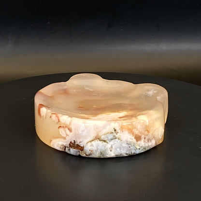 Small Flower Agate Bear Ring Dish #3