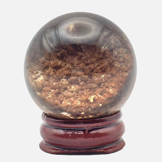 Garden Quartz with Pyrite Sphere