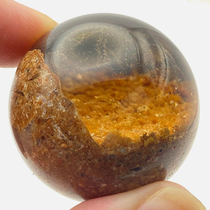 Garden Quartz with Pyrite Sphere