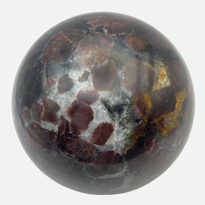 Large Garnet in Arfvedsonite Sphere