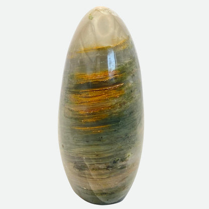 Green Agate with Petrified Wood Freeform #8