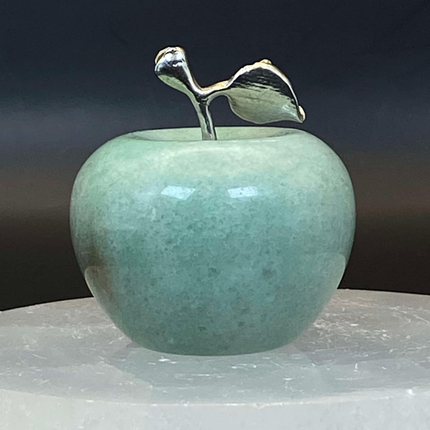 Green Aventurine Apple #2 - Large