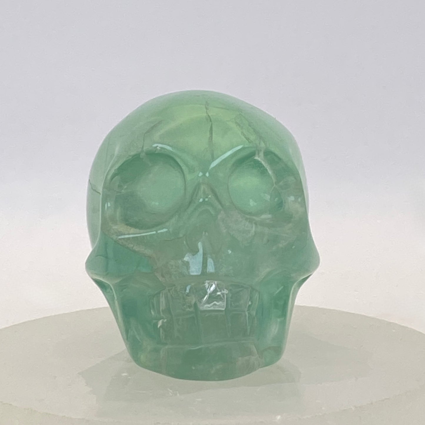 Green Fluorite Skull