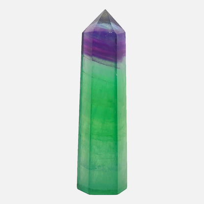 Green/Purple Fluorite Point #1