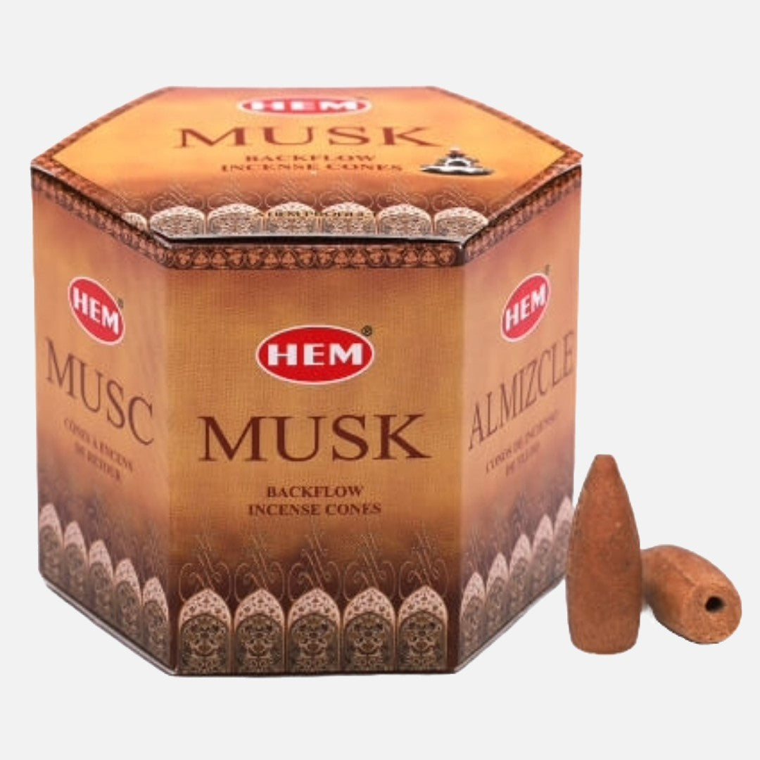 HEM Musk Backflow Incense Cones