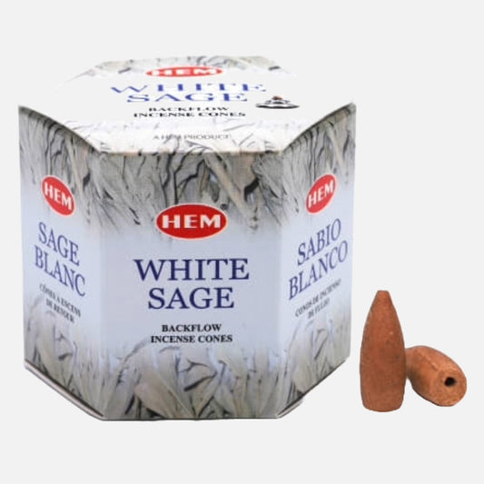 HEM White Sage Backflow Incense Cones