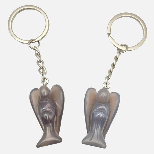 Agate Angel Keyring