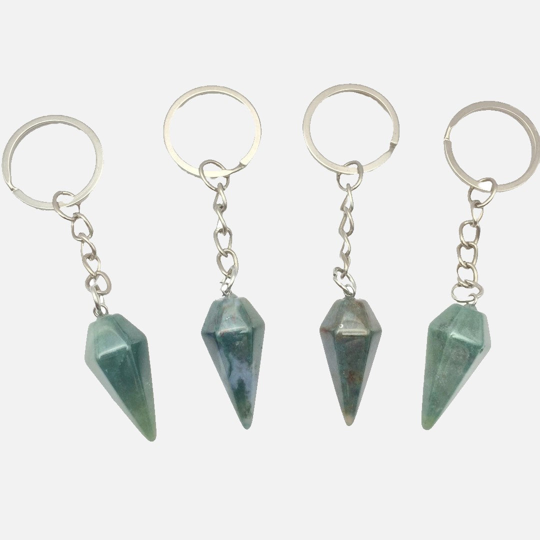 Moss Agate Pendulum Keyring