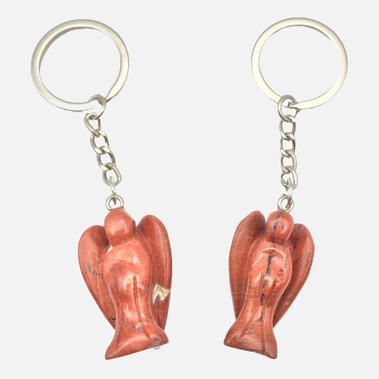 Red Jasper Angel Keyring