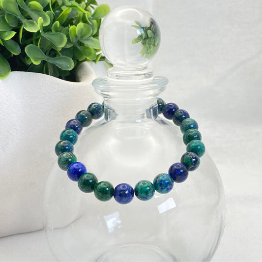 8mm Lapis Lazuli, Malachite & Chrysocolla Stretch Bracelet