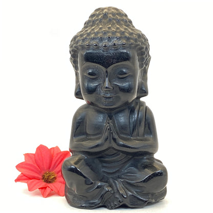 Black Obsidian Buddha - LARGE