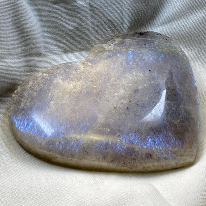 Rainbow Moonstone Heart #7 - LARGE