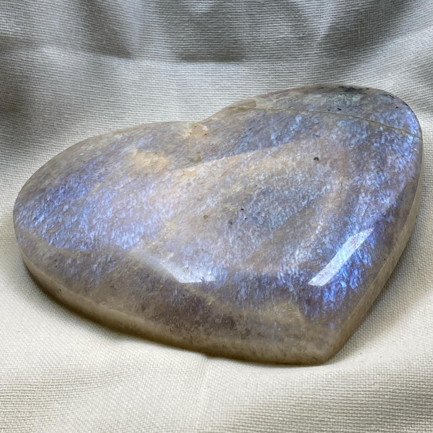 Rainbow Moonstone Heart #7 - LARGE