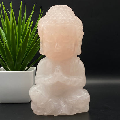 Rose Quartz Buddha - LARGE - Over 1kg!