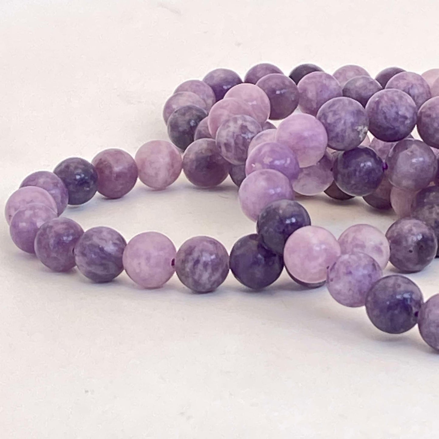 8mm Lepidolite Stretch Bracelet - Standard & Relaxed-Fit!