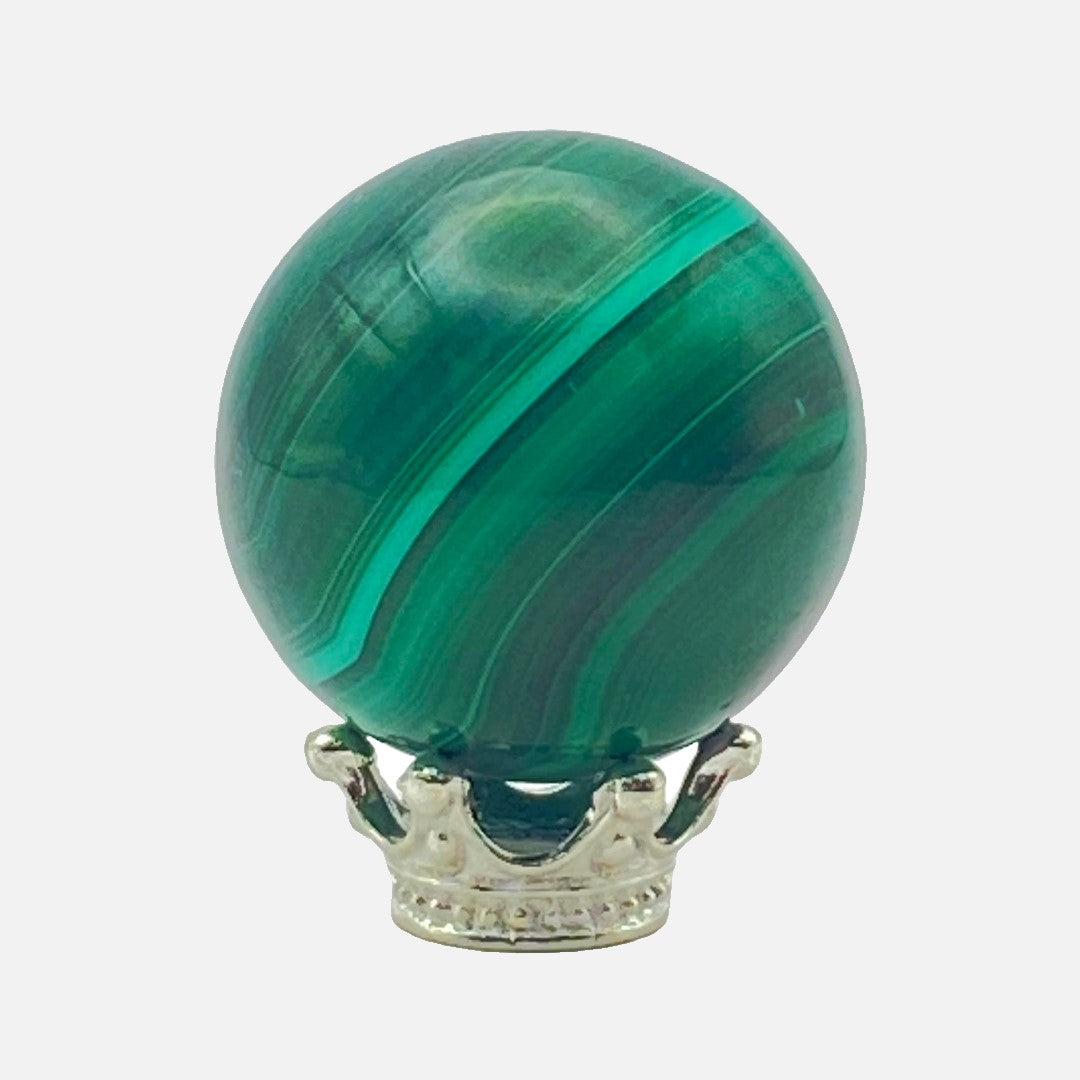 Genuine Natural Malachite Sphere #2 -Mini