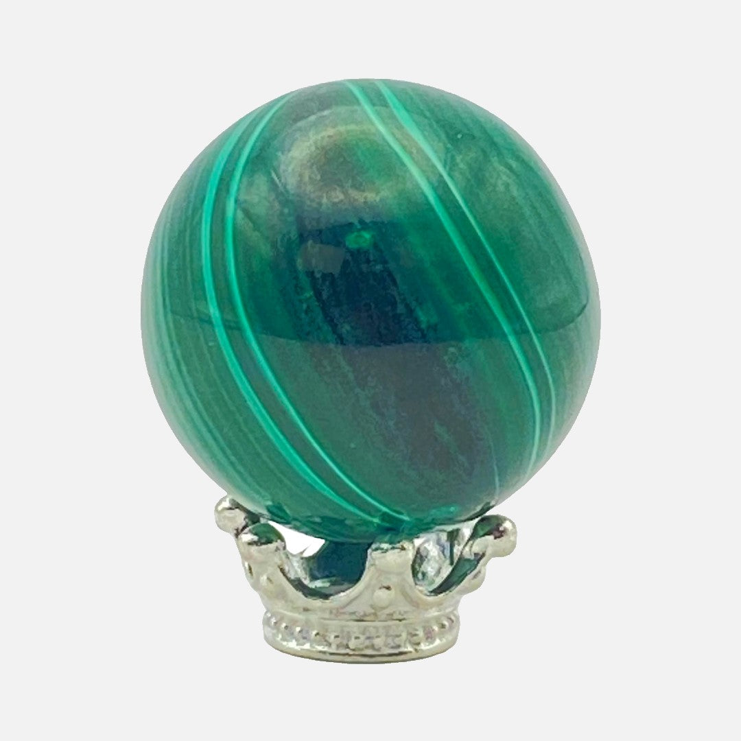 Genuine Natural Malachite Sphere #4 - Mini