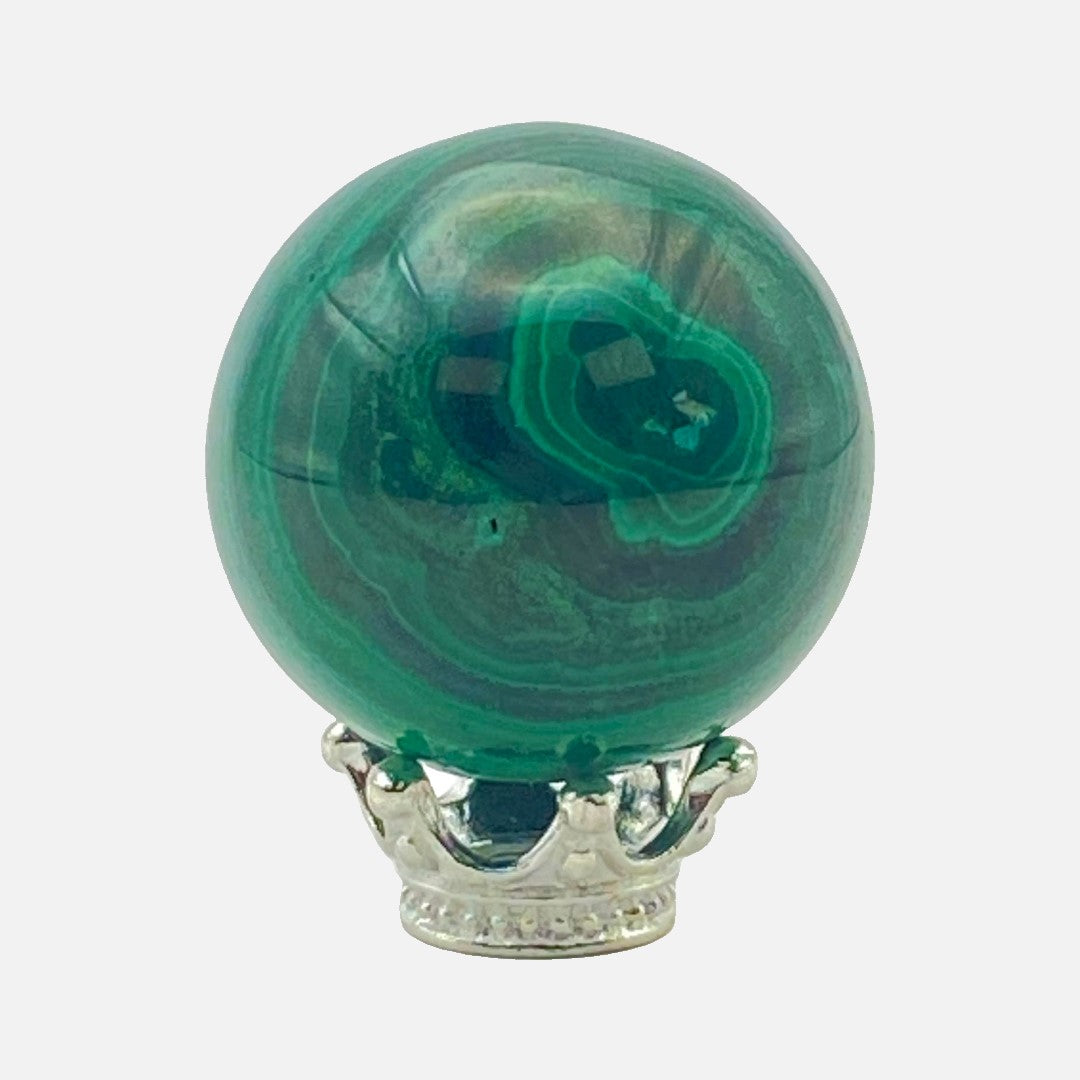 Genuine Natural Malachite Sphere #5 - Mini