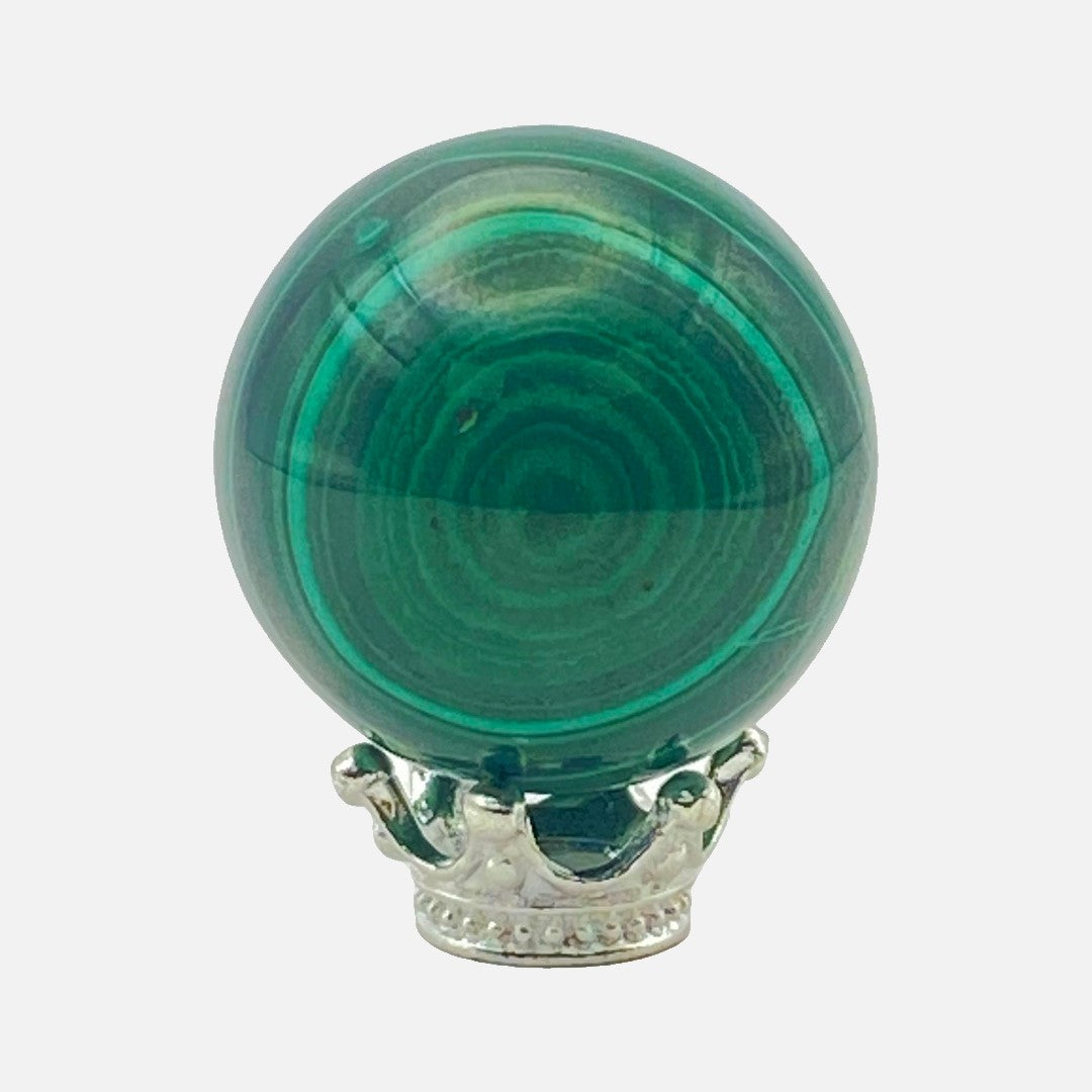 Genuine Natural Malachite Sphere #5 - Mini