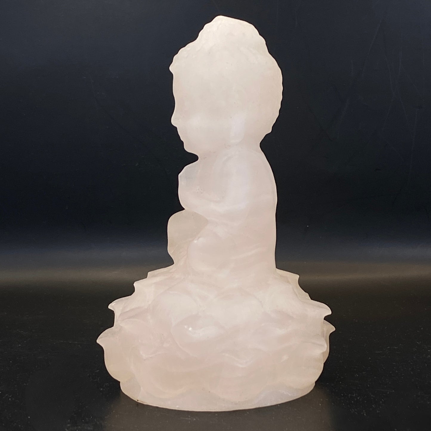 Mangano Calcite Buddha on Lotus - LARGE