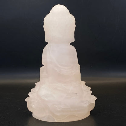 Mangano Calcite Buddha on Lotus - LARGE