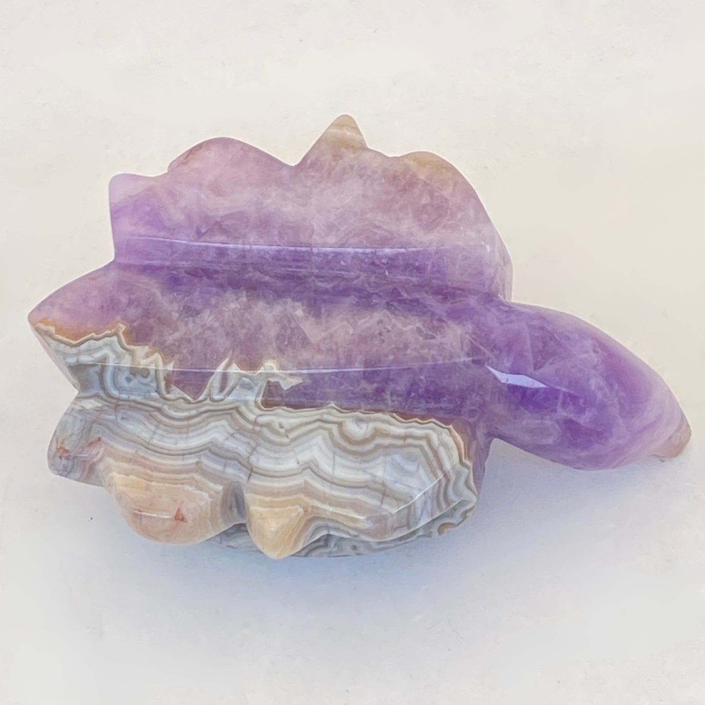 Mexican Agate with Amethyst Turtle