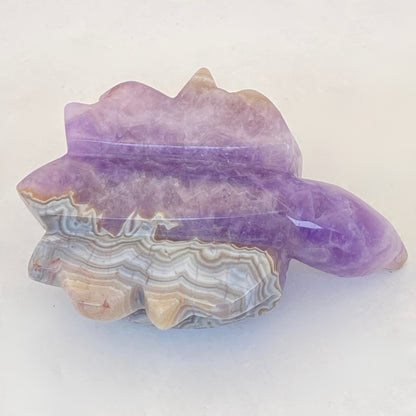 Mexican Agate with Amethyst Turtle