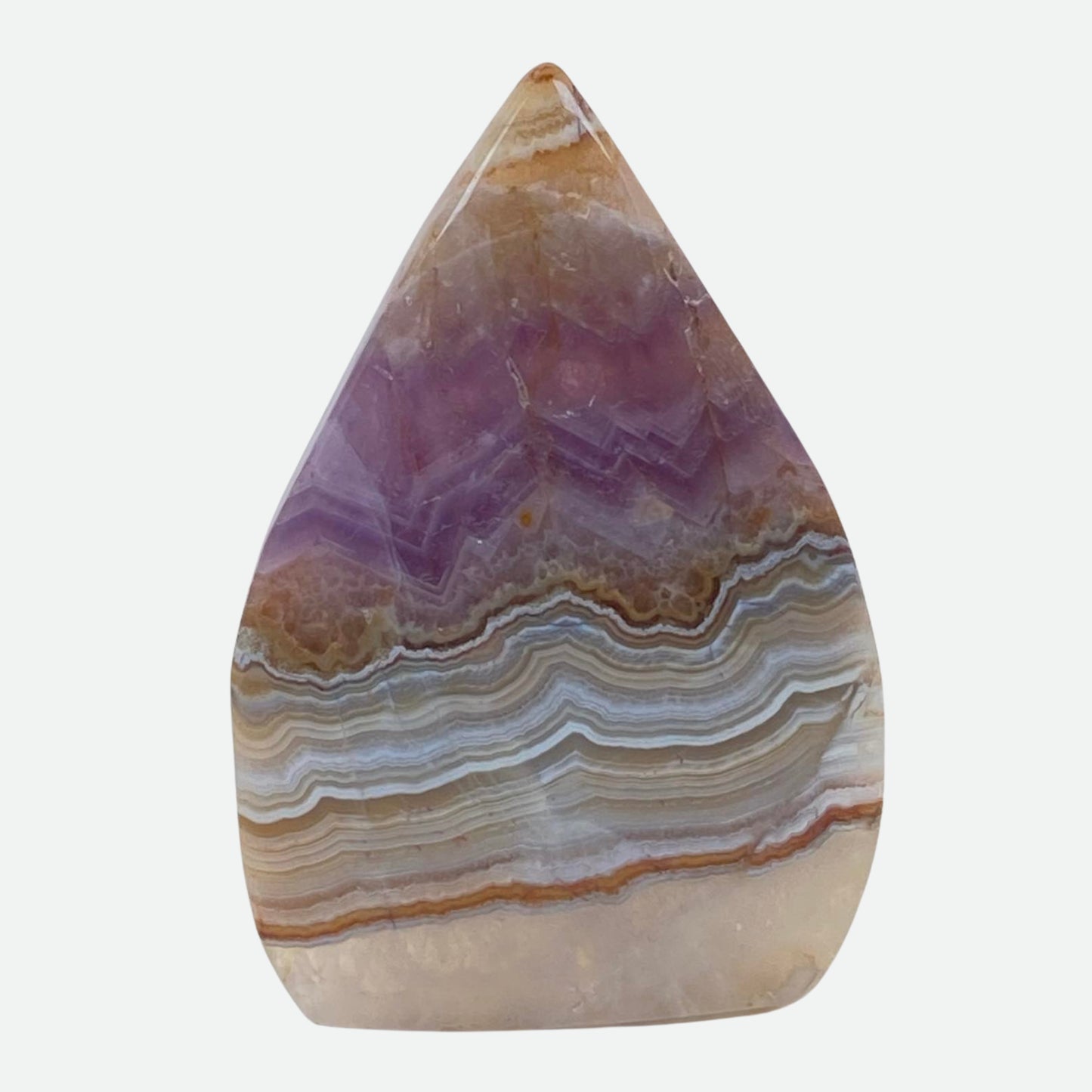 Mexican Agate with Amethyst Freeform #2