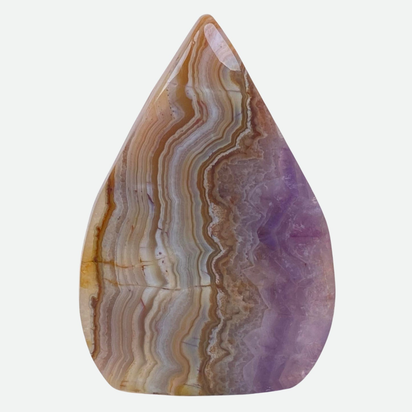 Mexican Agate with Amethyst Freeform #3