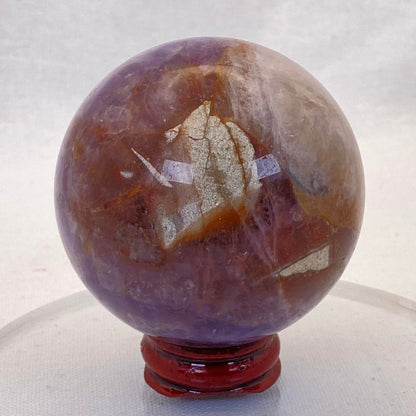 Mexican Agate with Amethyst Sphere #2