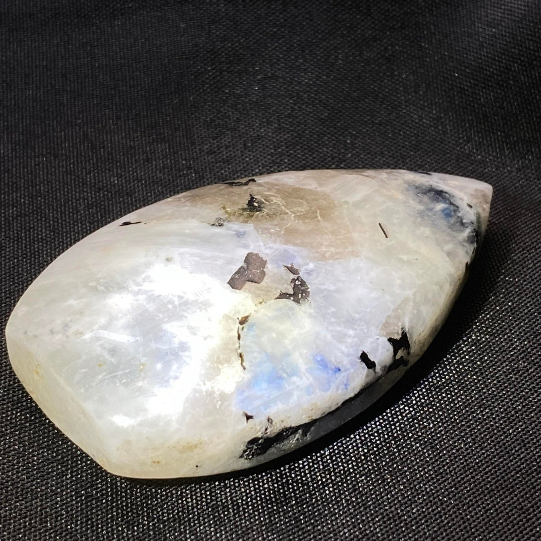 Rainbow Moonstone with Black Tourmaline Freeform #1