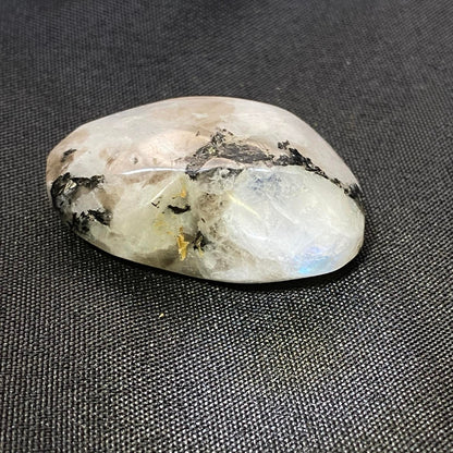 Rainbow Moonstone with Black Tourmaline Heart #2