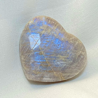 Rainbow Moonstone Heart #3