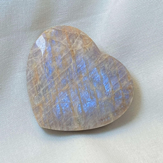 Rainbow Moonstone Heart #5